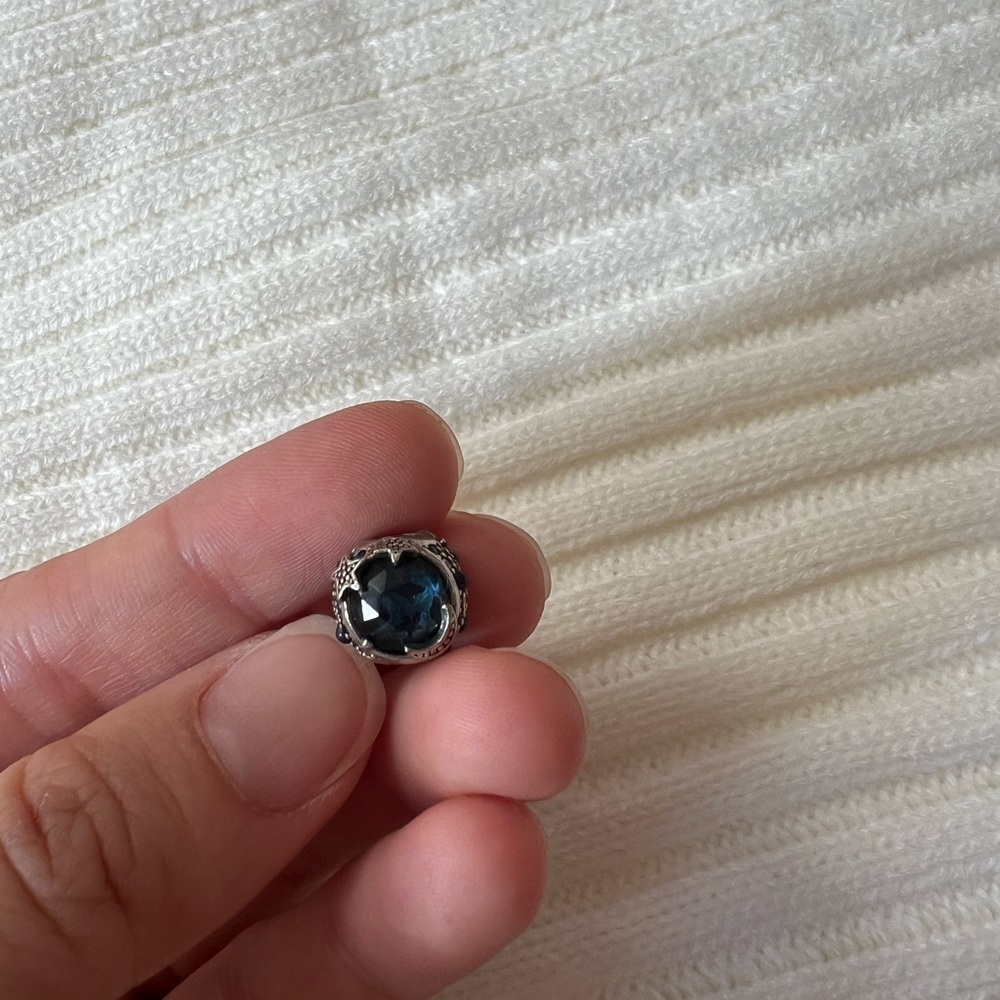 Pandora Silver and Blue Gemstone charm